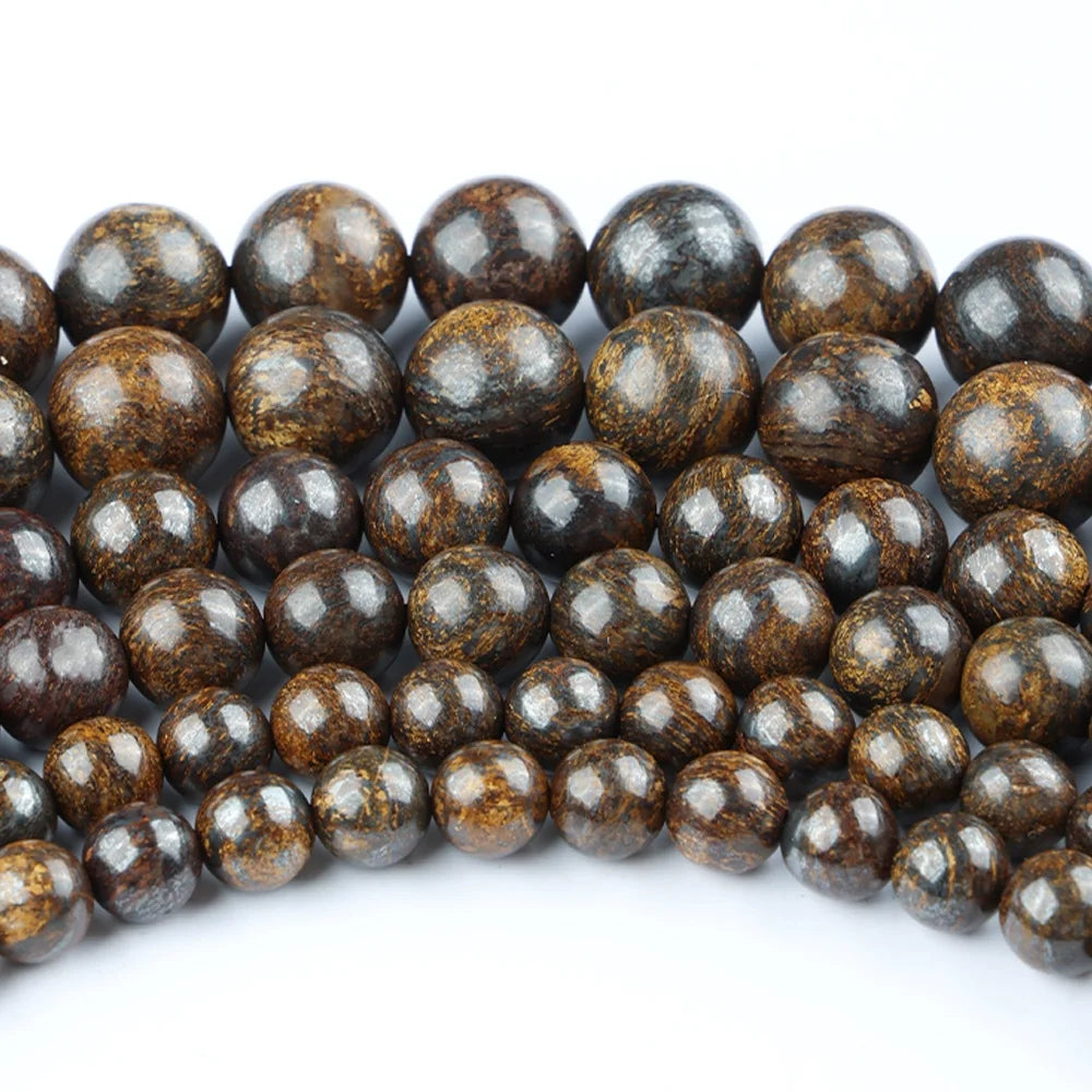 Wholesale Natural Bronzite 4-10mm Loose Beads for Jewelry Making Crystal Lapis Turquoise Tourmaline Moonstone Gem Stone Beads