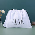 Custom Small White Silk Satin Drawstring Jewelry Pouch Bags Textile Packaging with Personalized Logo