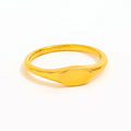 High End 18K Plain Gold Rings Stainless Steel Trendy Simple Gold Plated Jewelry
