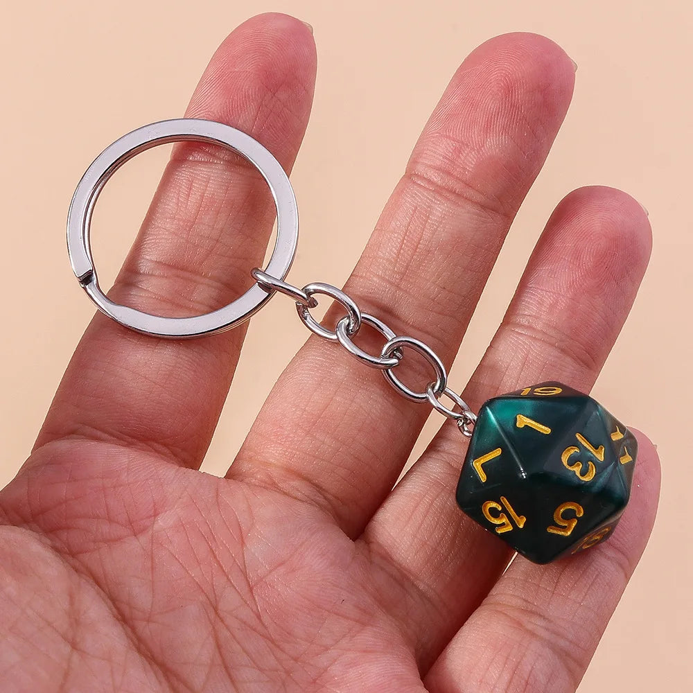 Wholesale Key Holder Rings Dice Pendant Keychain Accessories for Promotional Gift