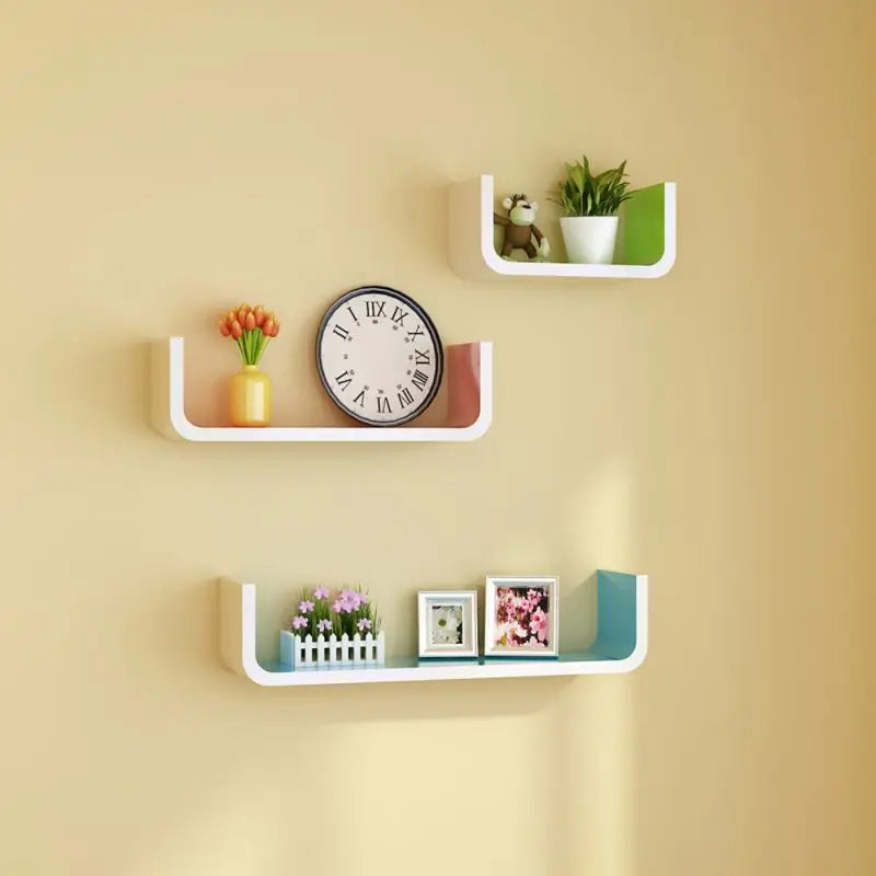 Concise Nordic Style Eco-friendly Walnut Beech Wooden Wall Mounted Shelves Home Decor Floating Shelf