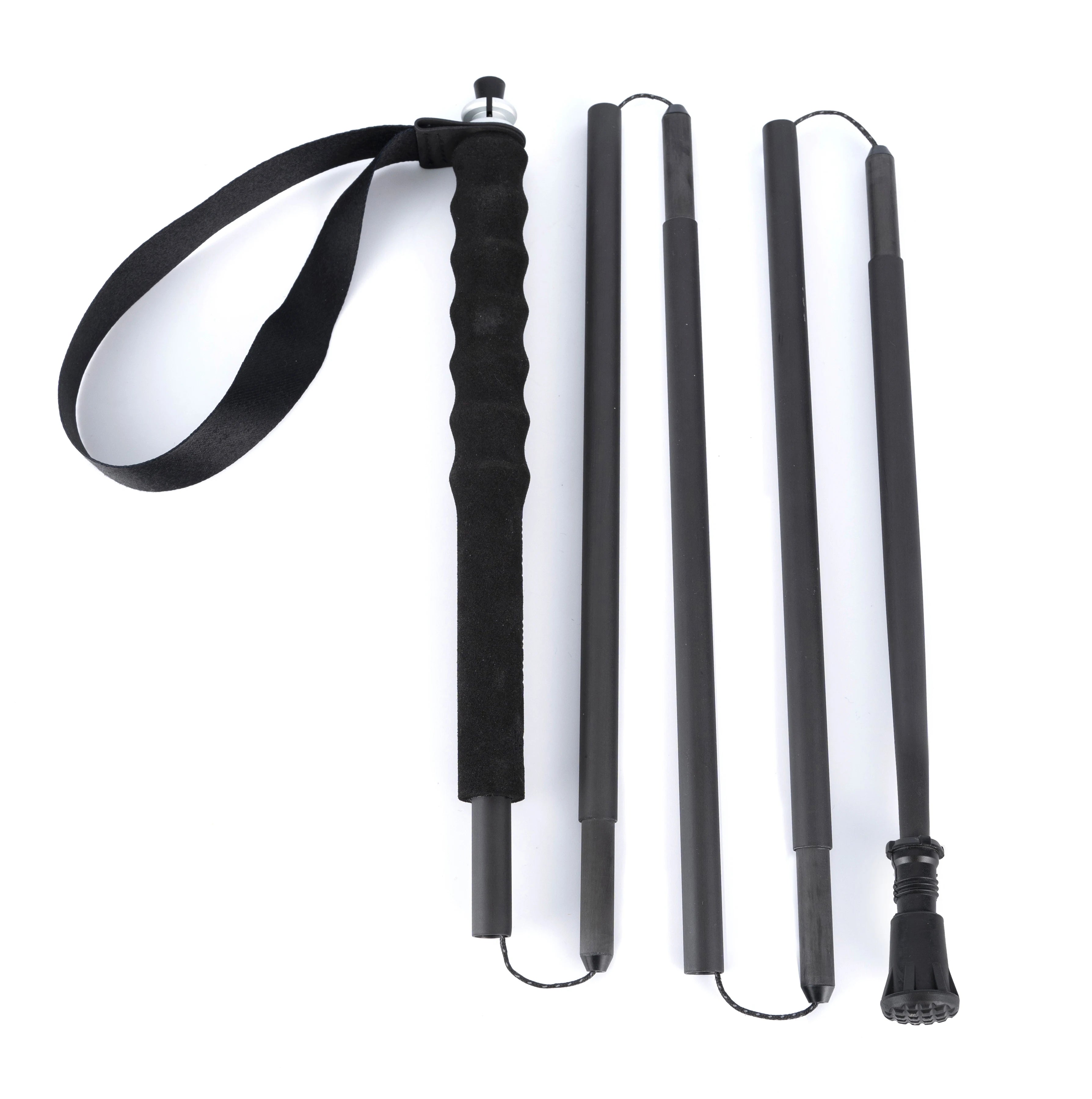 Ultra Light 5-Section  Folding  Carbon Fiber  Trekking Poles Hiking Camping Walking Sticks