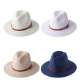 Fashion Retro Panama Soft Shaped Straw Fedora Hat Summer Women Men Wide Brim Beach Sun Hat