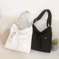 2025 Korean Version Simple Custom Printed Student Class Tutoring Bag Shoulder Messenger Canvas Bag
