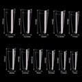 Trendy Classical Tapered French Nail Art Pieces No Trace Clear Natural White Acrylic Gel Nails 500PCS Manicure Tips Beauty