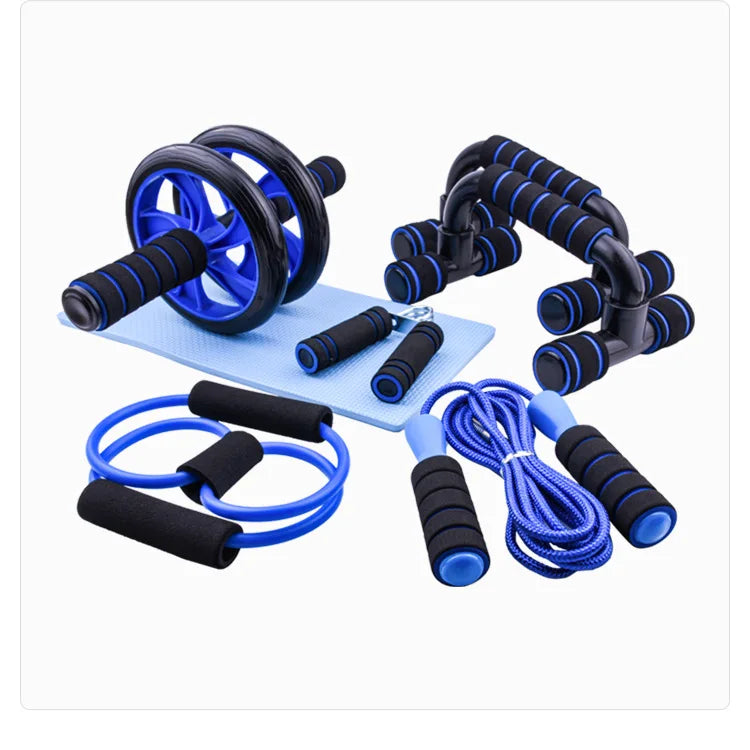 LXY-293 Gym Equipment 6 in 1 AB Wheel Roller Kit Exerciser Abdominal Wheel