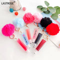 Waterproof Long-Lasting Lip Oil Fruit Flavored Lip Gloss with Key Chain Chain Accessory
