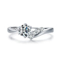 Hot Selling Classic Wedding Engagement Women Rings 925 Sterling Silver Micro Inlay Shiny Cubic Zirconia Rings Jewelry