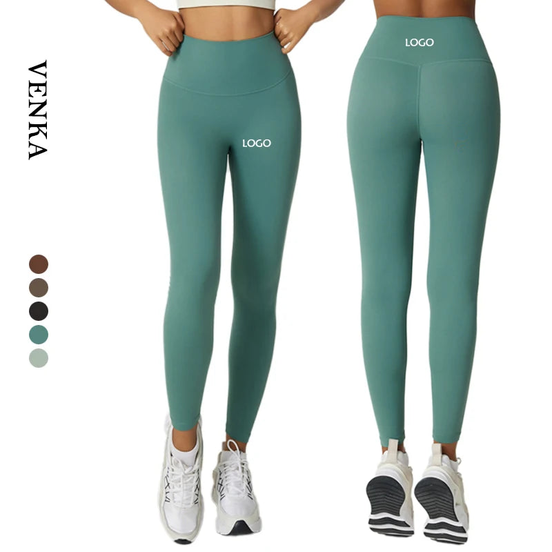 Women's Seamless Breathable Quick Dry Yoga Tight Elastic High Waist Butt Lifting Workout Pants Casual Solid Plus Size Anti-UV