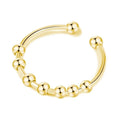 Anxiety Ring Adjustable Opening Women Men Fidget Ring With Bead Worry Stress Relief Jewelry for Female Stacking Finger Rings