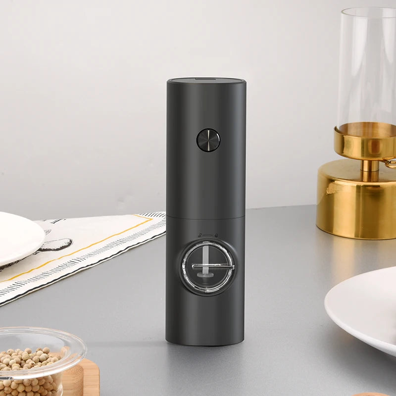 MUYI 2022 Newest OEM & ODM Black ABS Eco-Friendly Gravity Electric Lithium Battery Operated Salt and Pepper Grinder