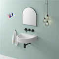 New Trend Fluted Artificial Stone Wall Hung Wash Basin