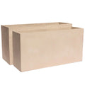 Direct From Chinese Factory Beige Large Outdoor Eco-Friendly Fiber Clay Garden Flower Pot with Drainage Hole for Floor Use