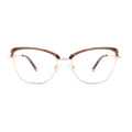 FEROCE 2022 Lady Glasses Lamination Tip Optical Eyewear Acetate Combine Metal Frames