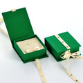 GALMPKG High Grade Bracelet Necklace Ring Gift Packaging Bow Design Cute Custom Ribbon Cardboard Jewelry Box & Pouch With Logo