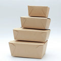 TERRAX Disposable Bio-degradable Kraft Paper Food Container with Lid Embossing Custom Logo