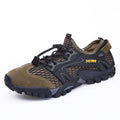 Men's New Outdoor Simple Hiking Shoes Round Toe Lace-up Fashion Men's Casual Shoes Lightweight Anti-slip Men's Running Shoes