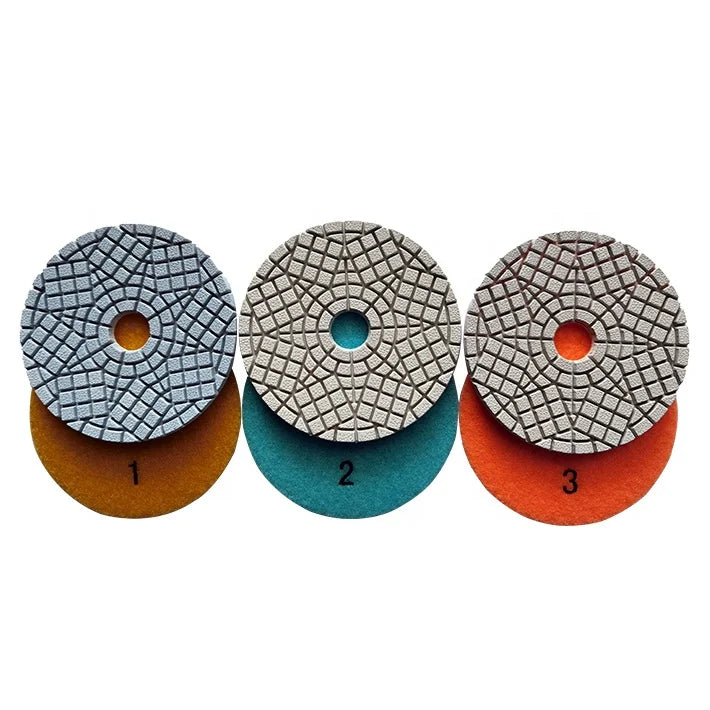 TRUE SHINE New Generation 3 Step Wet and Dry Granite Marble Diamond Polishing Pad