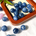 Hot Sales Natural Mini Kyanite Sphere Spiritual Healing Stone Crystal Kyanite Ball Sphere for Crystal Crafts