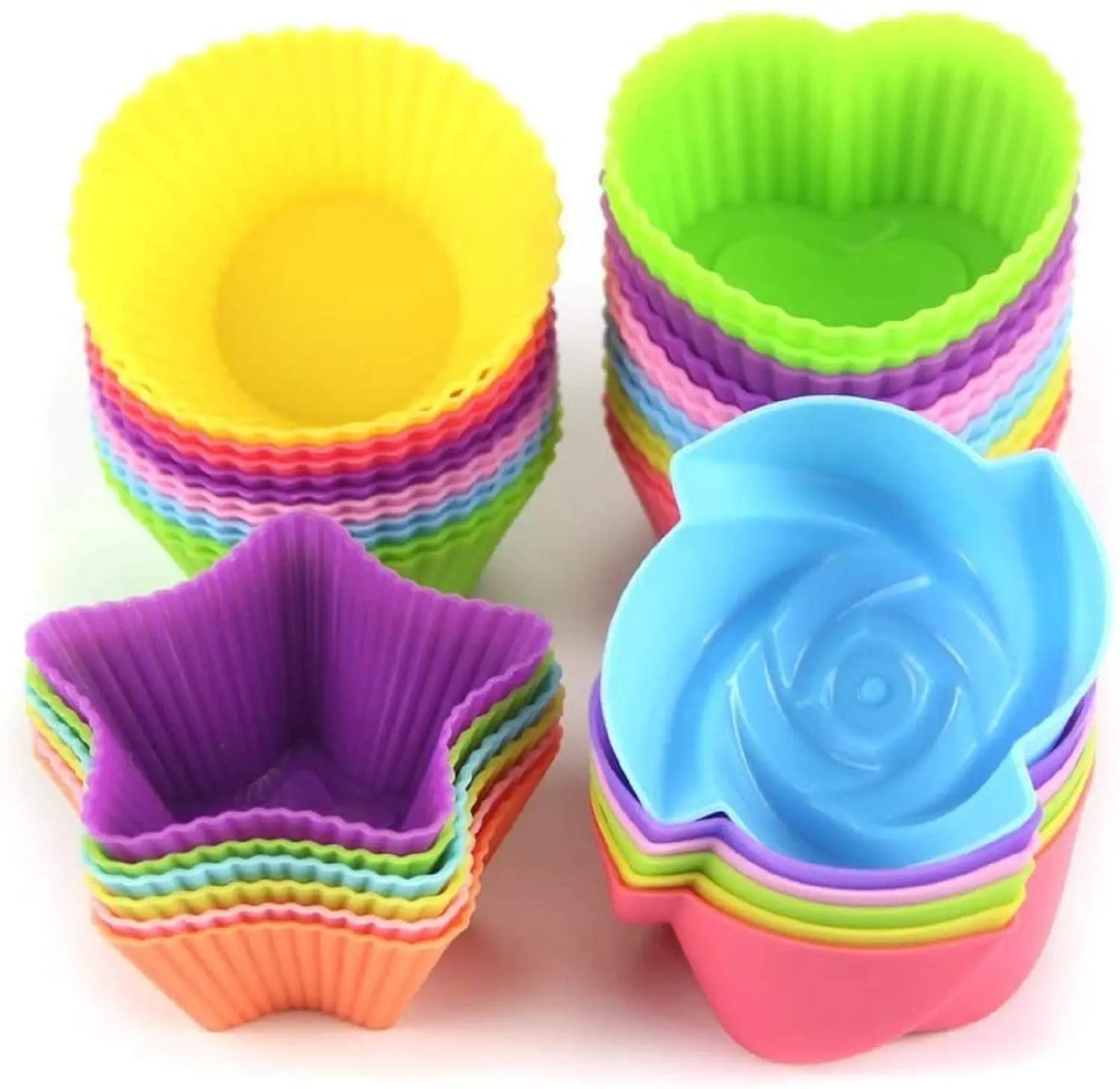 Hot Sell Reusable Silicone Cake Baking Molds Muffin Cups Cupcake Baking Liners