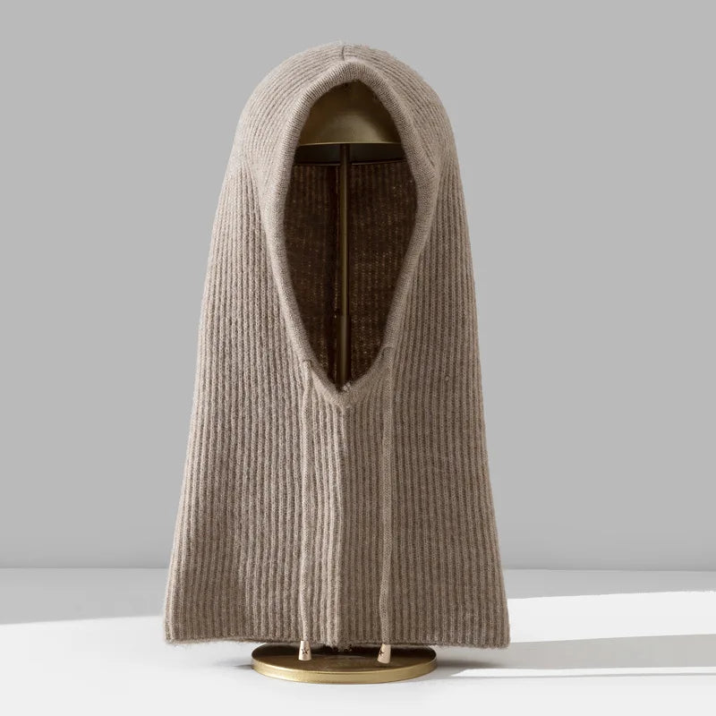 Winter Warm Korean Version Pullover Knit Wool Hat Balaclava Hat for Women