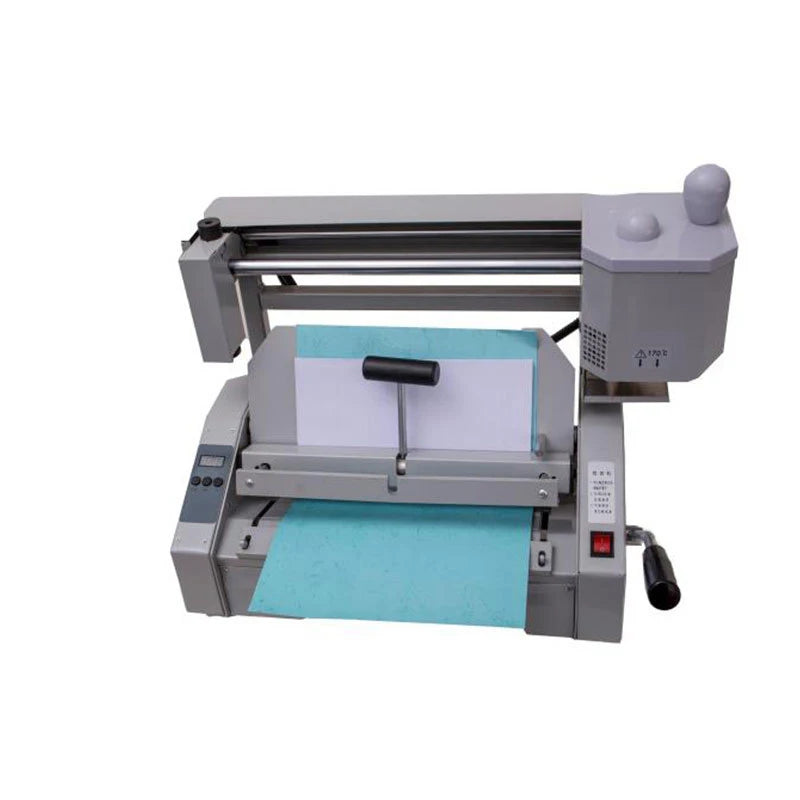 Desktop Manual Hot-Melt Binding Machine Wireless Glue Binder for Book with Paper Cutter