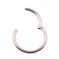 20G &18G Titanium Rose Gold Plated Hinged Segment Ring Nose Hoop Ring Body Piercing