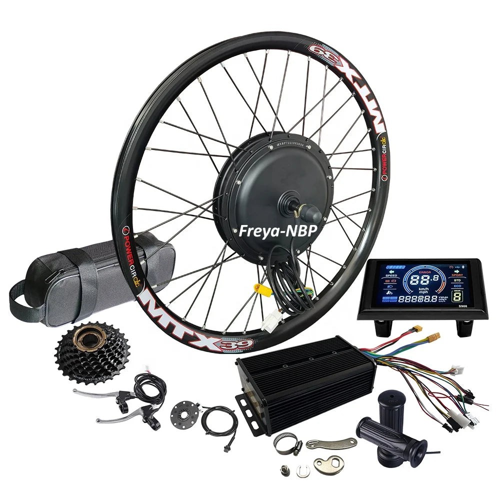 MTX39 26/27.5/29in 52V/72V2000W Electric Bike Ebike Bicycle Hub Motor Rear Conversion Kits 45A Sine Wave Controller SW900 UKC1+