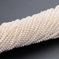 3-4mm Hebras De Perlas Cultivadas Natural Pearl Strand Tiny Pearl Beads Freshwater Pearls Loose Potato Round