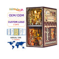Large Inventory Miniature House 3D Book Nook Kit Puzzle DIY Book Nook with LED Light