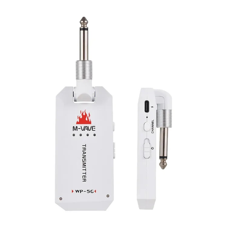 M-VAVE 5.8G Wireless Guitar System Rechargeable Guitar Transmitter Receiver Set UHF for Electric Guitar Bass Electric Instrument