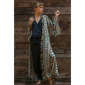 Women Wholesale Marocain Kaftan Fashion Designer  Print Elastic Cardigan Dress