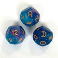 Custom Polyhedral Astrological Symbols Dice Novelty Gifts Board Game Accessories 7-Piece Acrylic Tarot Dice