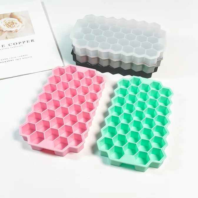 Yongli Honeycomb Shaped Odor-Resistant Silicone Ice Cube Mold Premium Ice Cream Maker Tray Ice Tray