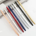 BECOL Office Stationery Slim Ballpoint Pen Rose Gold Metal Ball Pen Luxury Twist Thin Ball Point Pen With Custom Logo for Gifts MegaBDM