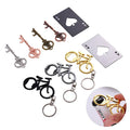 Creative Guitar Bike Poker Key Design Metal Beer Bottle Opener Custom Logo Keychain Bottle Opener