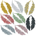 Wholesale Leaf Feather Rhinestone Patch Brooch Labels Clothing Purse
