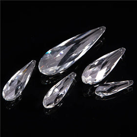 Crystal Chandelier Parts Clear Glass Crystal Long Almond Chandelier Accessories MH-12912