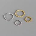 2022 NEW 925 Sterling Silver Plain Silver Twist Chic Hoop Stud Earrings with Different Size