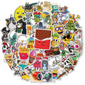 50PCS Environmental protection PVC Save Earth day trendy funny cartoon art sticker