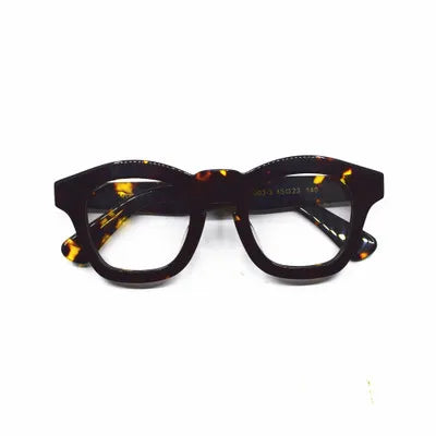 Japanese Handmade Italian Acetate Glasses Frame Transparent Lens Optical Glasses Thick Thick Frame Full Eyeglasses