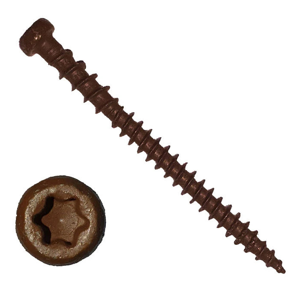 JSCREW 3" Torx Deck Screws | #10 Black Coated Exterior Wood Screws | Type 17 Point No Pre-drill Stainless Steel Outdoor Screws