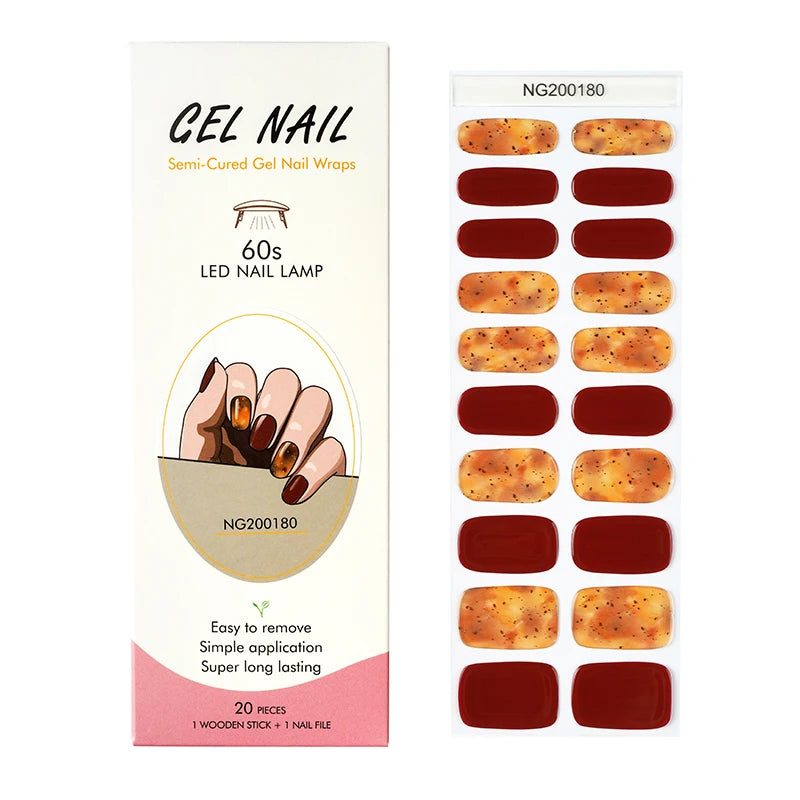 Huizi 2026 New Trending Korean Japanese Gel Nail Strips