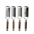 LANGKAI Multifunctional 304 Stainless Steel Kitchen Grater Wood Handle Vegetables Cheese Ginger Sustainable Microwave Safe