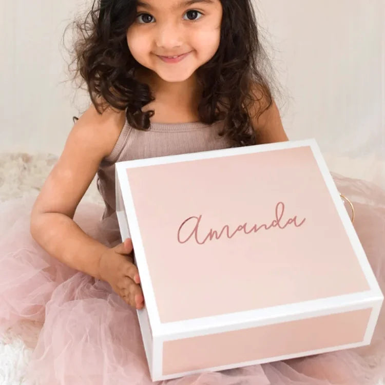 Luxury Custom Gift Box Empty Bridesmaid Proposal Flower Girl Maid of Honor Box Magnetic Gift Box with Ribbon