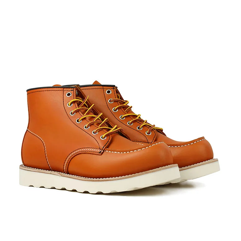 Goodyear Square Toe Genuine Leather Lining Ankle Height Western Desert Boots Men's Chukka Boots with Lace-Up Closure for Winter