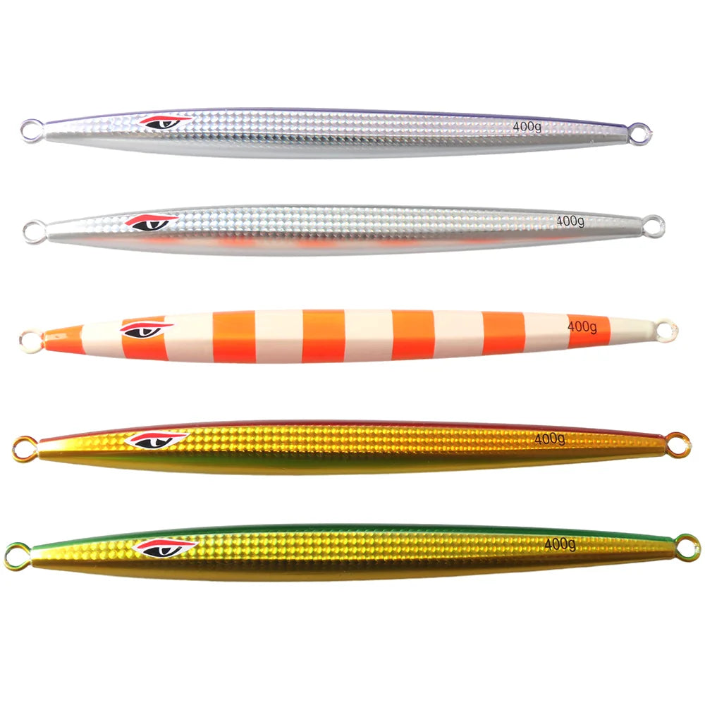 400g 500g Jig De Pesca Fishing Metal Saltwater Vertical Jig Lure with 8062 ASSIST Hook