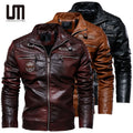 Clearance Sales Good Quality Winter Trending Men Clothing Warm Fleece Pu Leather Windbreaker Coat Plus Size Jacket