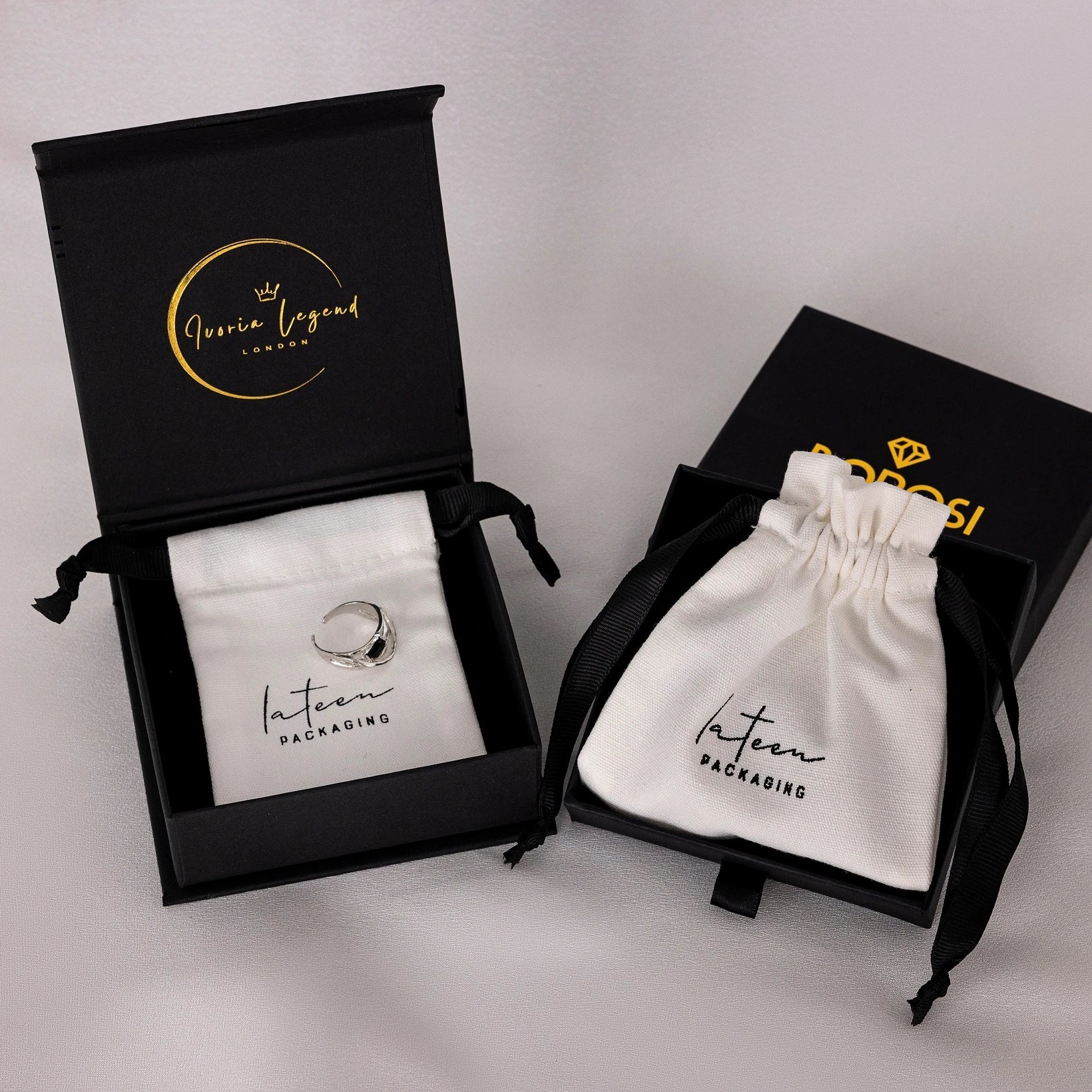 Custom Printed White Gift Jewellery Packaging Pouch Cotton Linen Drawstring Bag Small Drawstring Pouches Bag