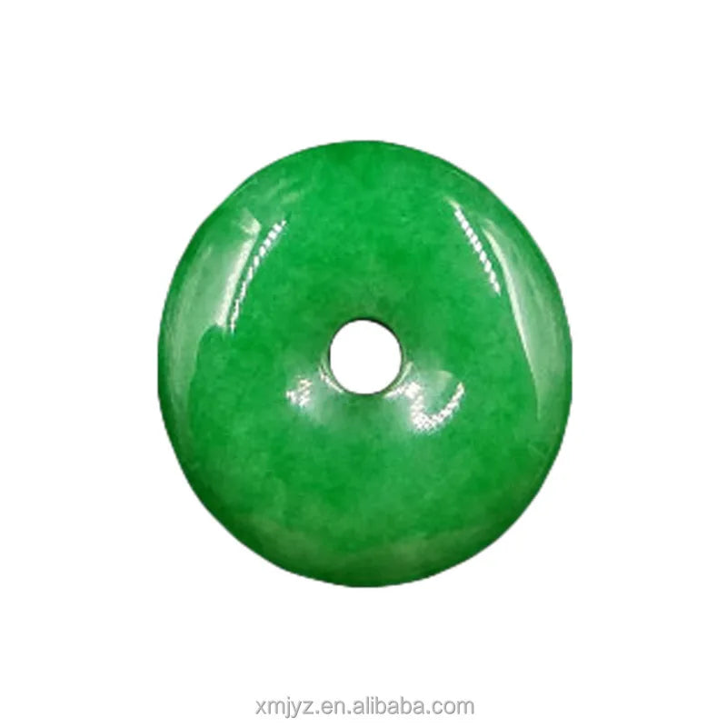 Certified Emerald Dry Blue Buckle Pendant Jade Accessories Dry Blue Pendant Accessories Necklace Creative Diy